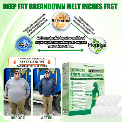 🔥Online UK| Purelora® Moringa Berberine × NAD⁺ 10-in-1 Nano Microneedle Patch (Just once daily, visible changes in 7 days) ✅ Supports weight management, loose skin, diabetes care, sleep apnea, joint comfort, and more