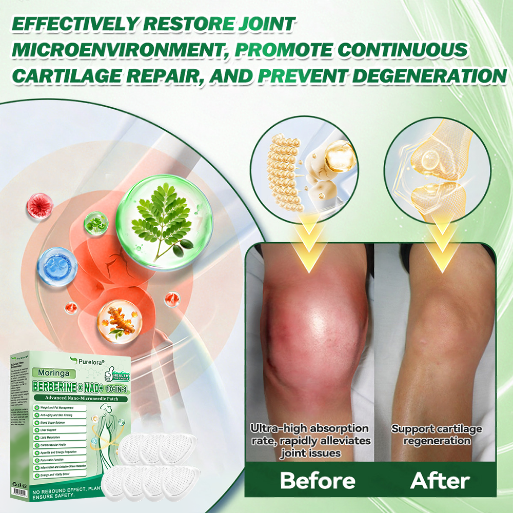 🌟 Highly Rated| Purelora® Moringa Berberine × NAD⁺ 10-in-1 Nano Microneedle Patch (Just once daily, visible changes in 7 days) ✅ Supports weight management, loose skin, diabetes care, sleep apnea, joint comfort, and more