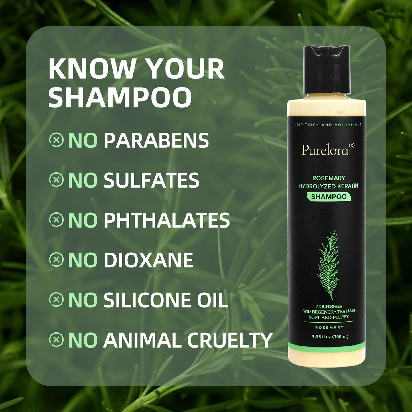 🔥LAST DAY 50% OFF - 🎅Purelora® Organic Rosemary Hair Growth Shampoo