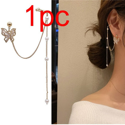 1PC New Fashion Gold Color Moon Star Clip Earrings Ear Cuff