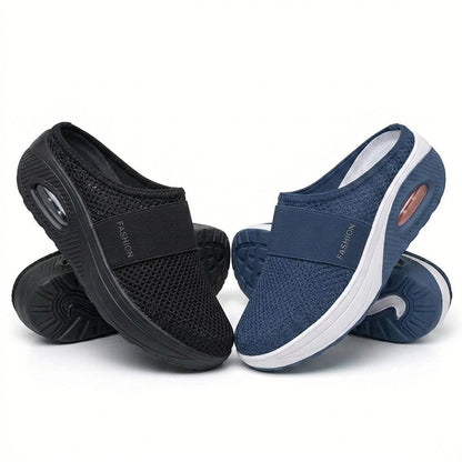 🔥 LAST DAY SALE-80% OFF ✨ BQODQO® Diabetic Air-Cushion Slip-On Walking Shoes, Orthopedic Diabetic Slippers, with Arch-Support for Women