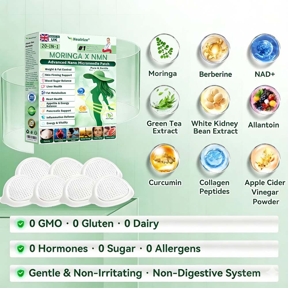 🫒🫒  𝑶𝒇𝒇𝒊𝒄𝒊𝒂𝒍 𝑺𝒕𝒐𝒓𝒆  |  Healrize®🎁🎁 𝑴𝒐𝒓𝒊𝒏𝒈𝒂 & 𝑩𝒆𝒓𝒃𝒆𝒓𝒊𝒏𝒆 20-𝑰𝑵-1 𝑨𝒅𝒗𝒂𝒏𝒄𝒆𝒅 𝑵𝒂𝒏𝒐 𝑴𝒊𝒄𝒓𝒐𝒏𝒆𝒆𝒅𝒍𝒆 𝑷𝒂𝒕𝒄𝒉 (𝐎𝐧𝐜𝐞 𝐃𝐚𝐢𝐥𝐲, 𝐯𝐢𝐬𝐢𝐛𝐥𝐞 𝐜𝐡𝐚𝐧𝐠𝐞𝐬 𝐢𝐧 𝟕 𝐝𝐚𝐲𝐬）✅ 𝐎𝐛𝐞𝐬𝐢𝐭𝐲, 𝐃𝐢𝐚𝐛𝐞𝐭𝐞𝐬, 𝐒𝐥𝐞𝐞𝐩 𝐀𝐩𝐧𝐞𝐚, 𝐀𝐧𝐝 𝐉𝐨𝐢𝐧𝐭 𝐈𝐬𝐬𝐮𝐞𝐬