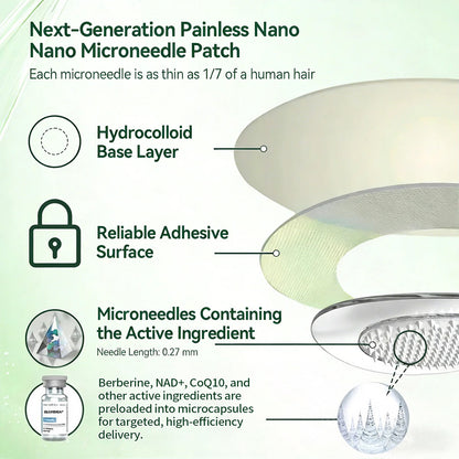 🌟 Highly Rated| Purelora® Moringa Berberine × NAD⁺ 10-in-1 Nano Microneedle Patch (Just once daily, visible changes in 7 days) ✅ Supports weight management, loose skin, diabetes care, sleep apnea, joint comfort, and more