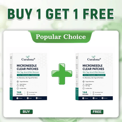 🔥 LAST DAY SALE-80% OFF ✨ Curalona®2-in-1 Microneedle & Hydrocolloid Patch🍀| Removes Raised Moles, Acne, Flat Warts & Skin Tags | Helps Improve Wrinkles, Scars & Blemishes | Invisible Patches for Face & Body