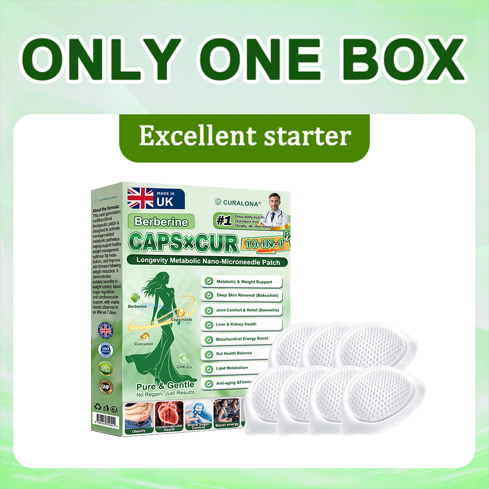 🔥 New Arrival | Curalona® Upgraded 10-in-1 Microneedle Patch – Berberine & NAD+ for Metabolic Support, Bakuchiol for Skin Renewal, Boswellia for Joint Comfort – Day & Night Transdermal Patch – 7 Patches – Visible Results in 7 Days