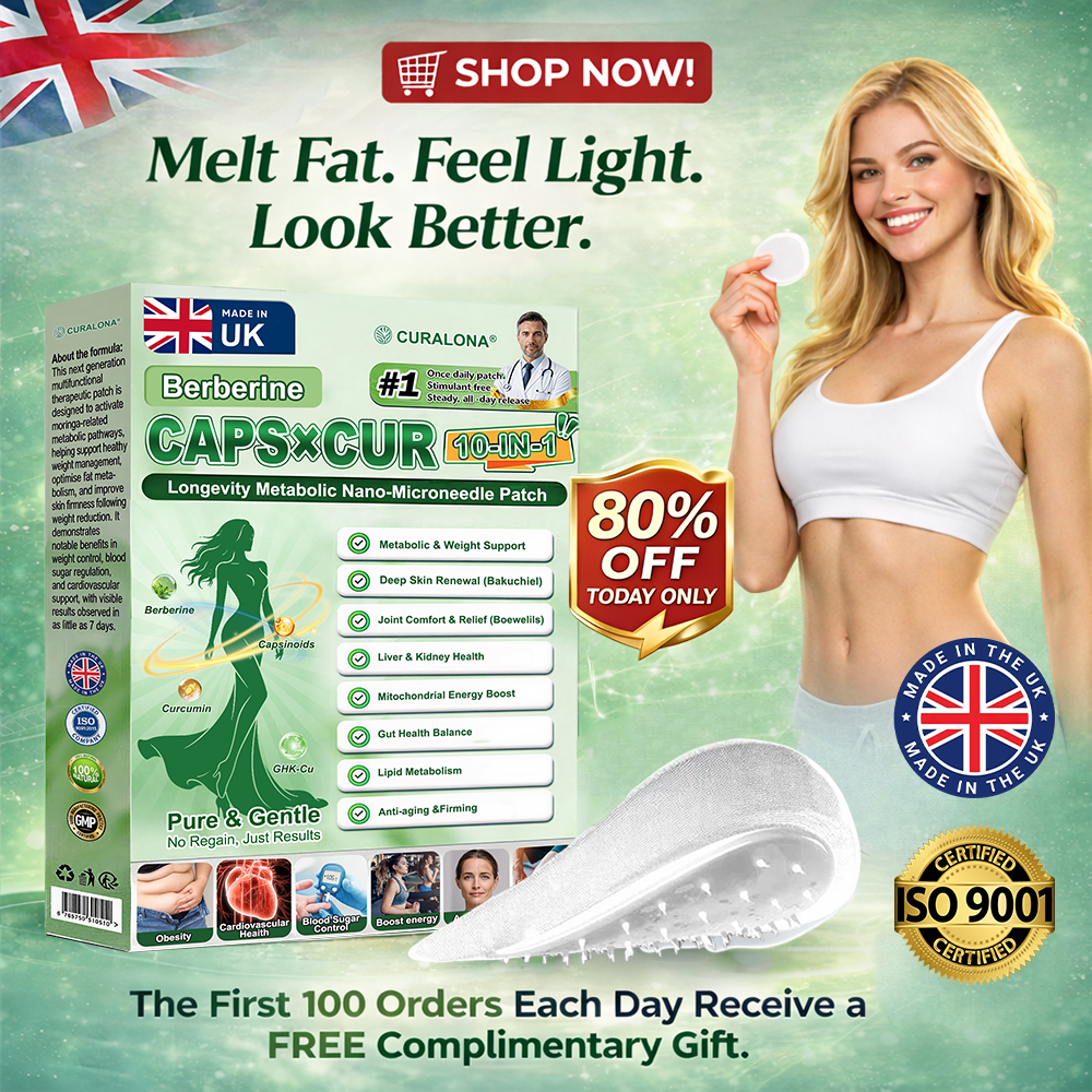 🔥 New Arrival | Curalona® Upgraded 10-in-1 Microneedle Patch – Berberine & NAD+ for Metabolic Support, Bakuchiol for Skin Renewal, Boswellia for Joint Comfort – Day & Night Transdermal Patch – 7 Patches – Visible Results in 7 Days