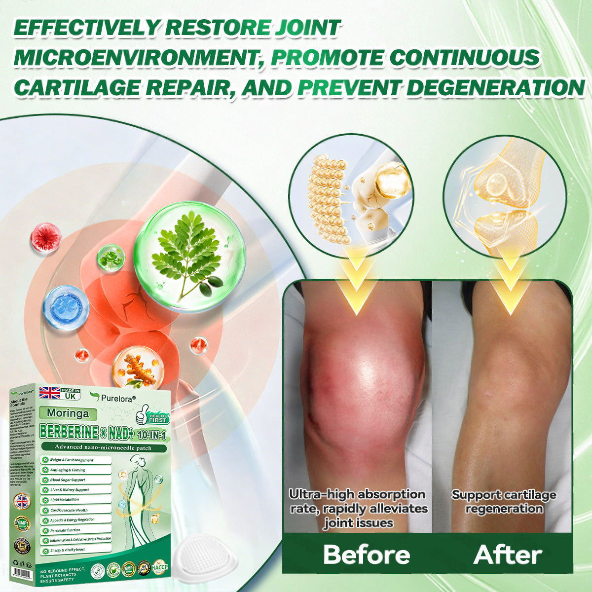 🧪 Well-Reviewed| Purelora® Moringa Berberine × NAD⁺ 10-in-1 Nano Microneedle Patch (Just once daily, visible changes in 7 days) ✅ Supports weight management, loose skin, diabetes care, sleep apnea, joint comfort, and more