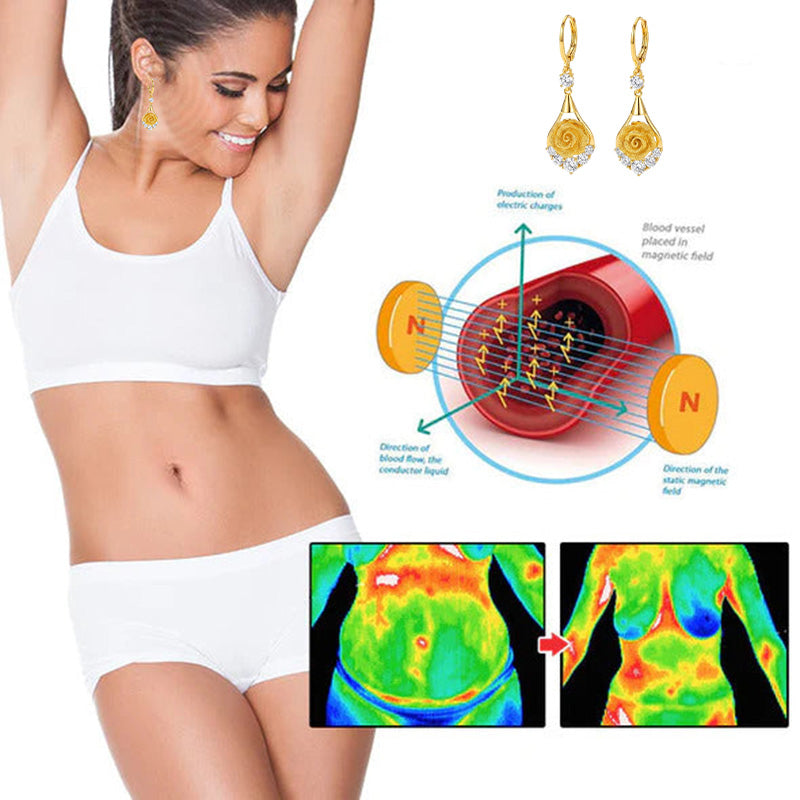 👩‍⚕️ (LAST DAY SALE – 80% OFF 🔥) CZTICLE® Lymphvity Magnetherapy Germanium Earrings (Worn once daily, visible results in 7 days) Supports weight loss, diabetes management, sleep apnea relief, and joint pain relief 🍃