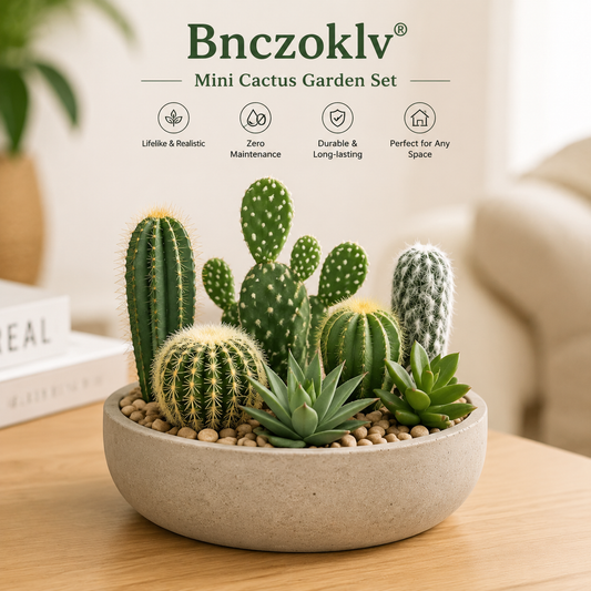 Bnczoklv® Mini Cactus Garden Set