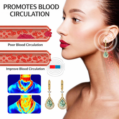 (🎉LAST DAY SALE – 80% OFF 🔥) 👩‍⚕️ CZTICLE® Lymphvity Magnet Therapy Germanium Earrings (Worn once daily, visible changes in 7 days) Supports weight loss, diabetes management, sleep apnea, and joint pain relief 🍃